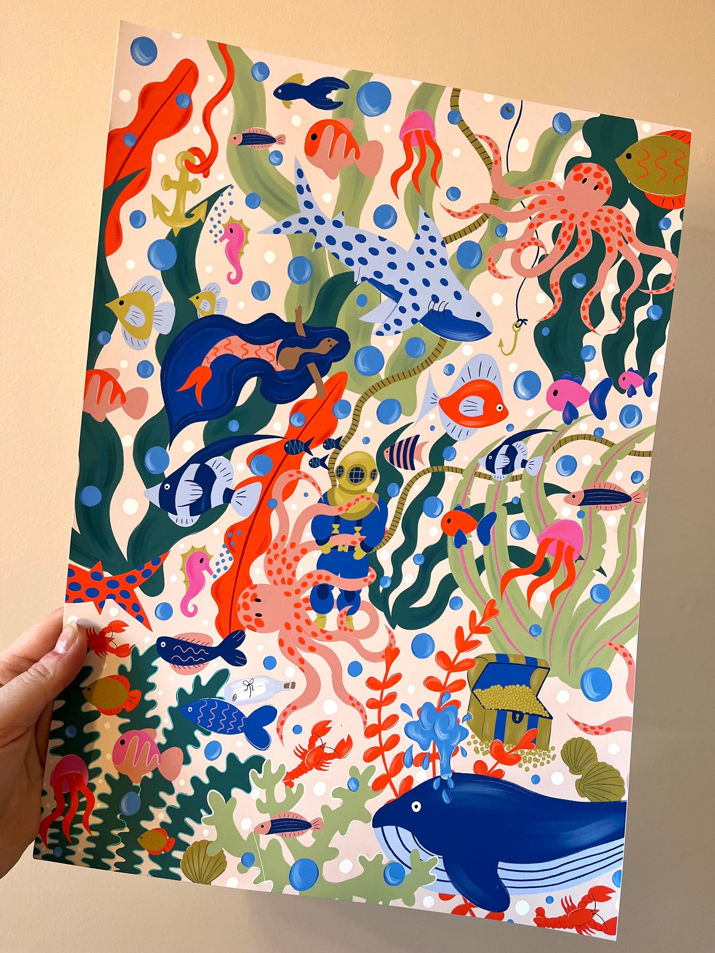 A3 Under The Ocean, Giclee Print