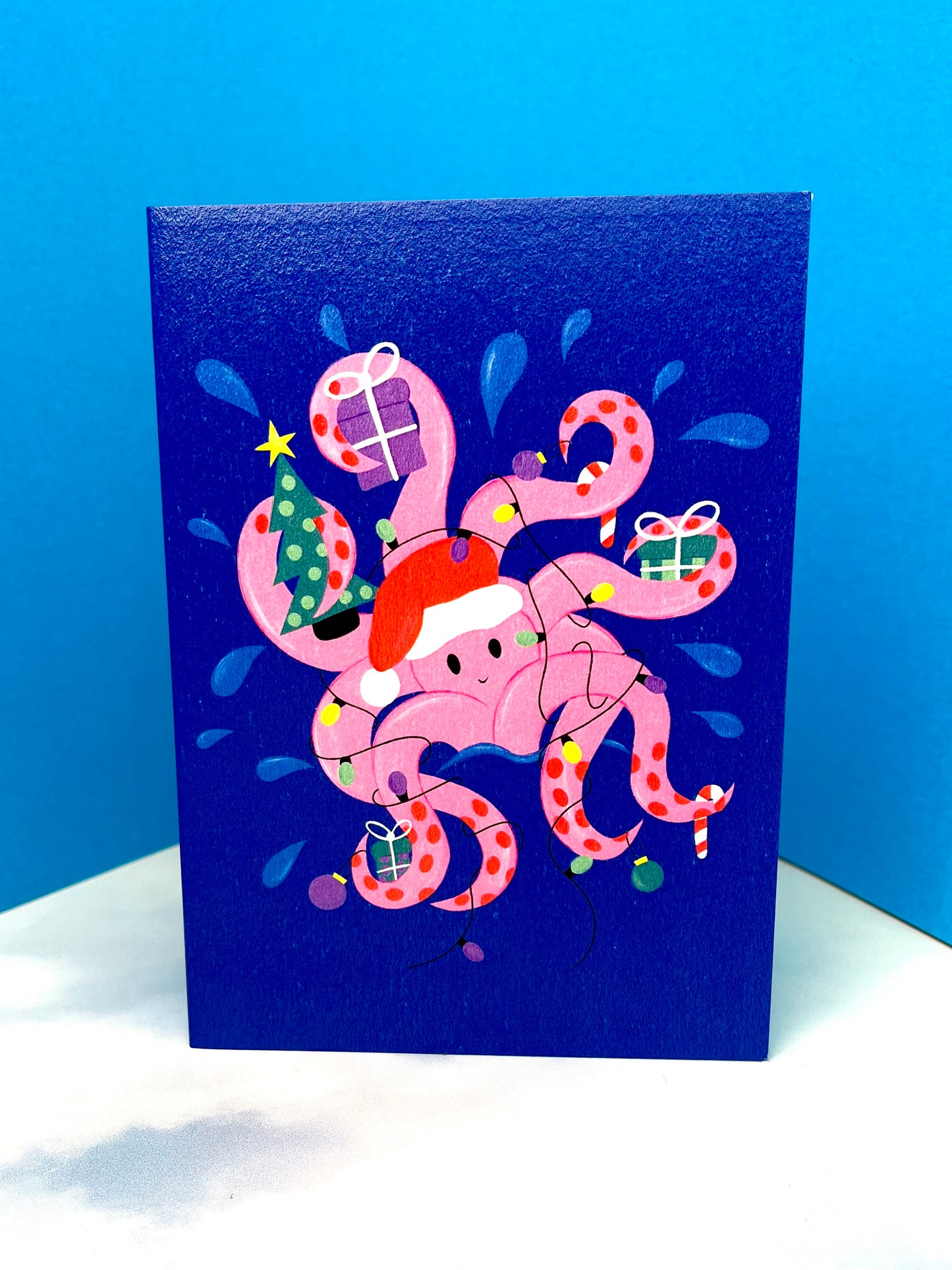 Christmas Octopus Card