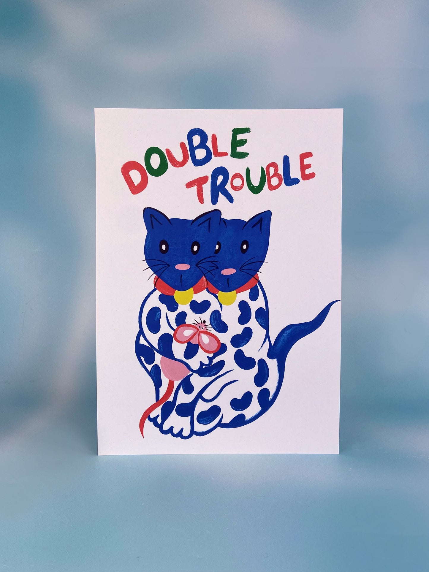 Double Trouble Cat Print