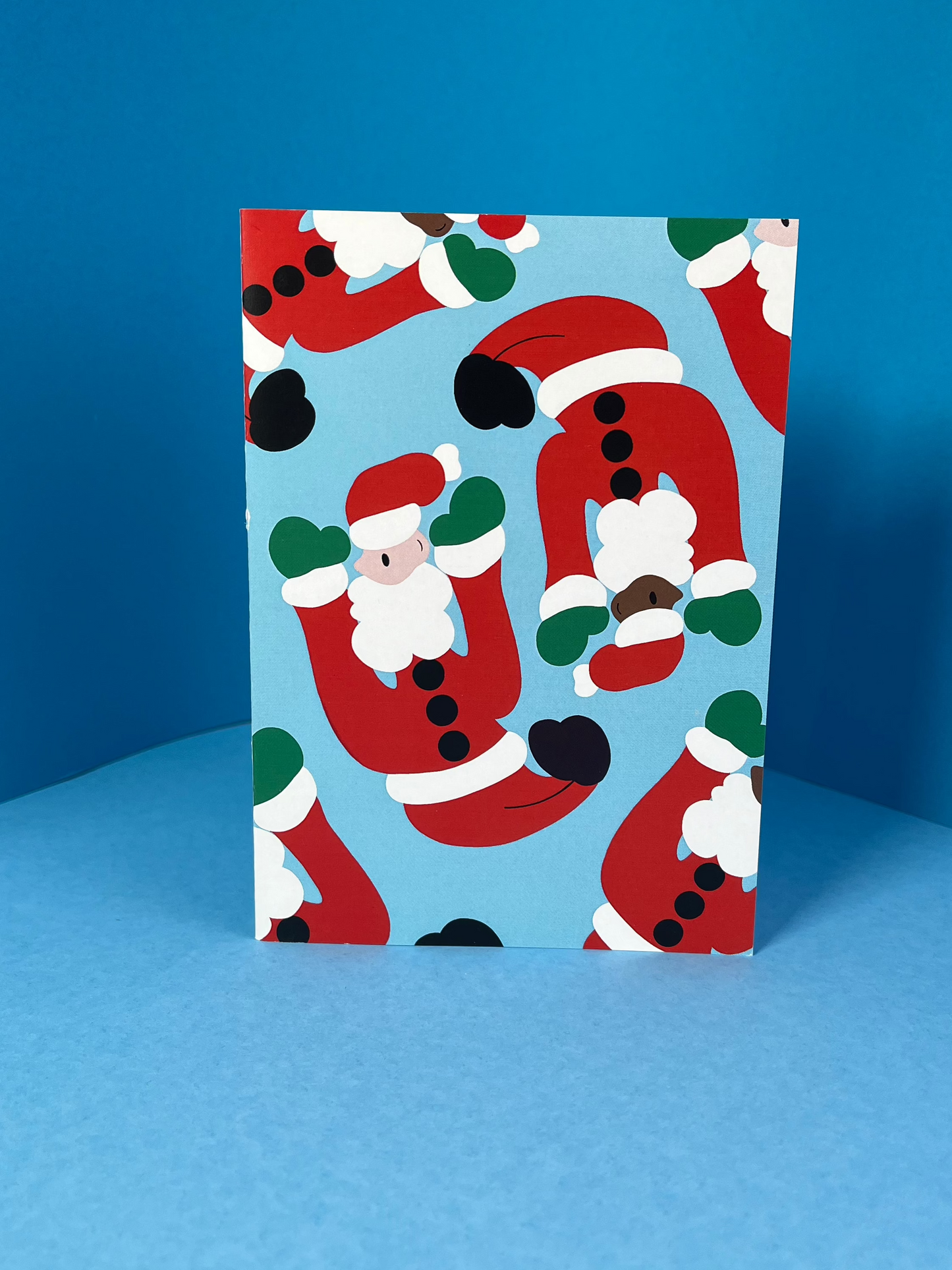 Floating Santas Christmas Card