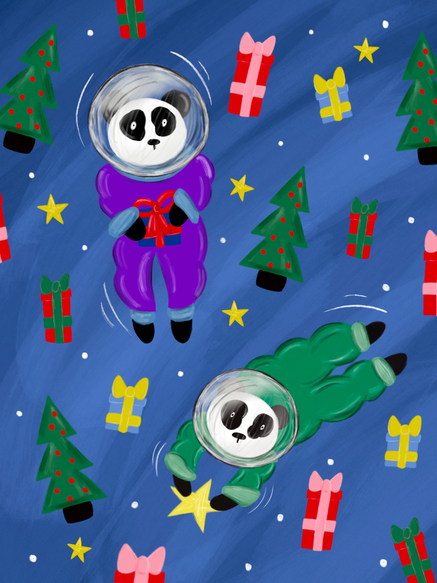 Space Panda's Christmas Card