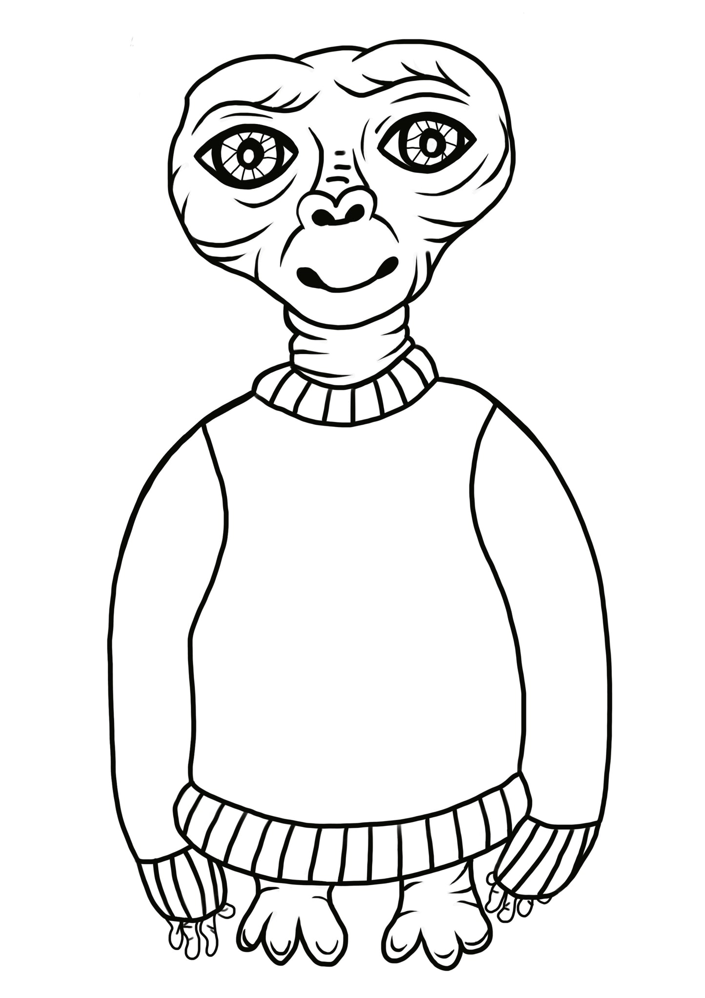 ET Christmas Jumper Colouring Print