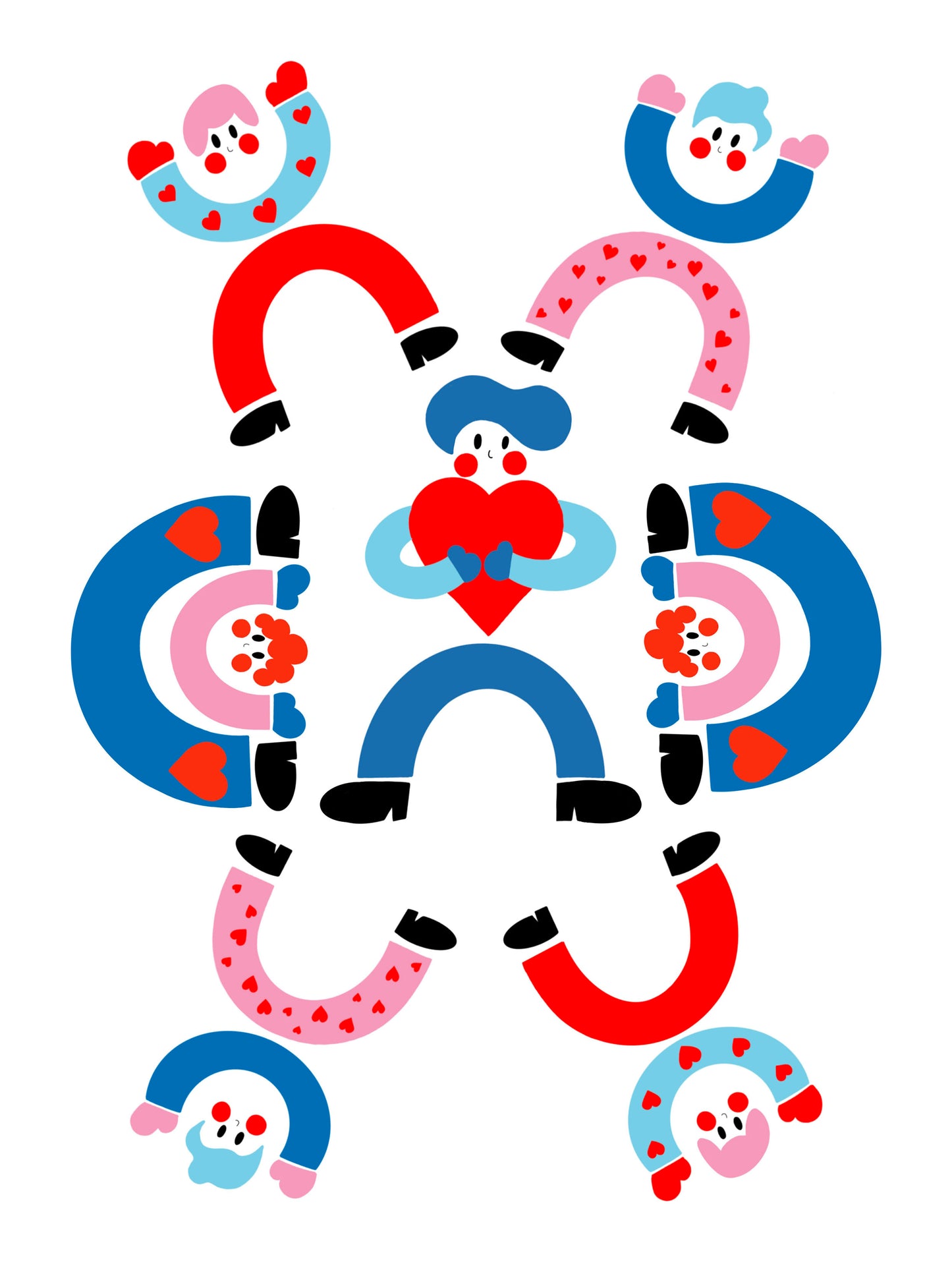 Bendy People Love Print
