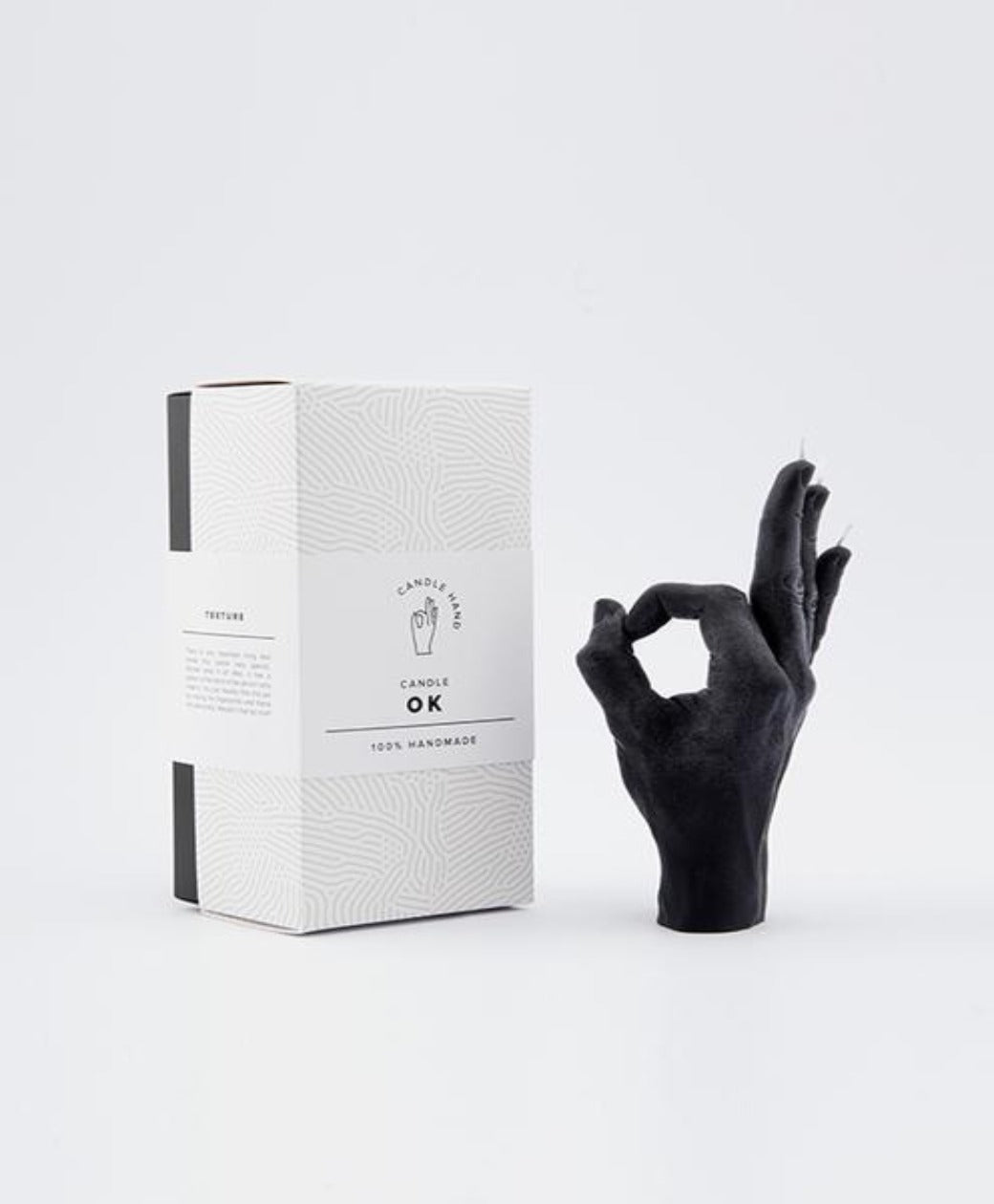 OK Black Hand Gesture Candle