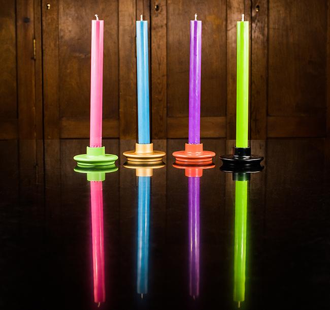 Doge Purple Eco Dinner Candle, Single