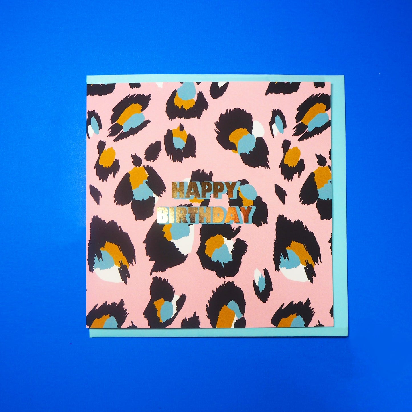 Happy Birthday Pink Leopard Print , Card