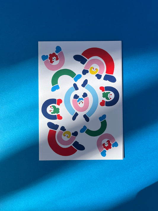 Bendy People Card