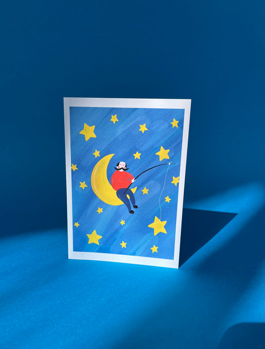 Man On The Moon Card