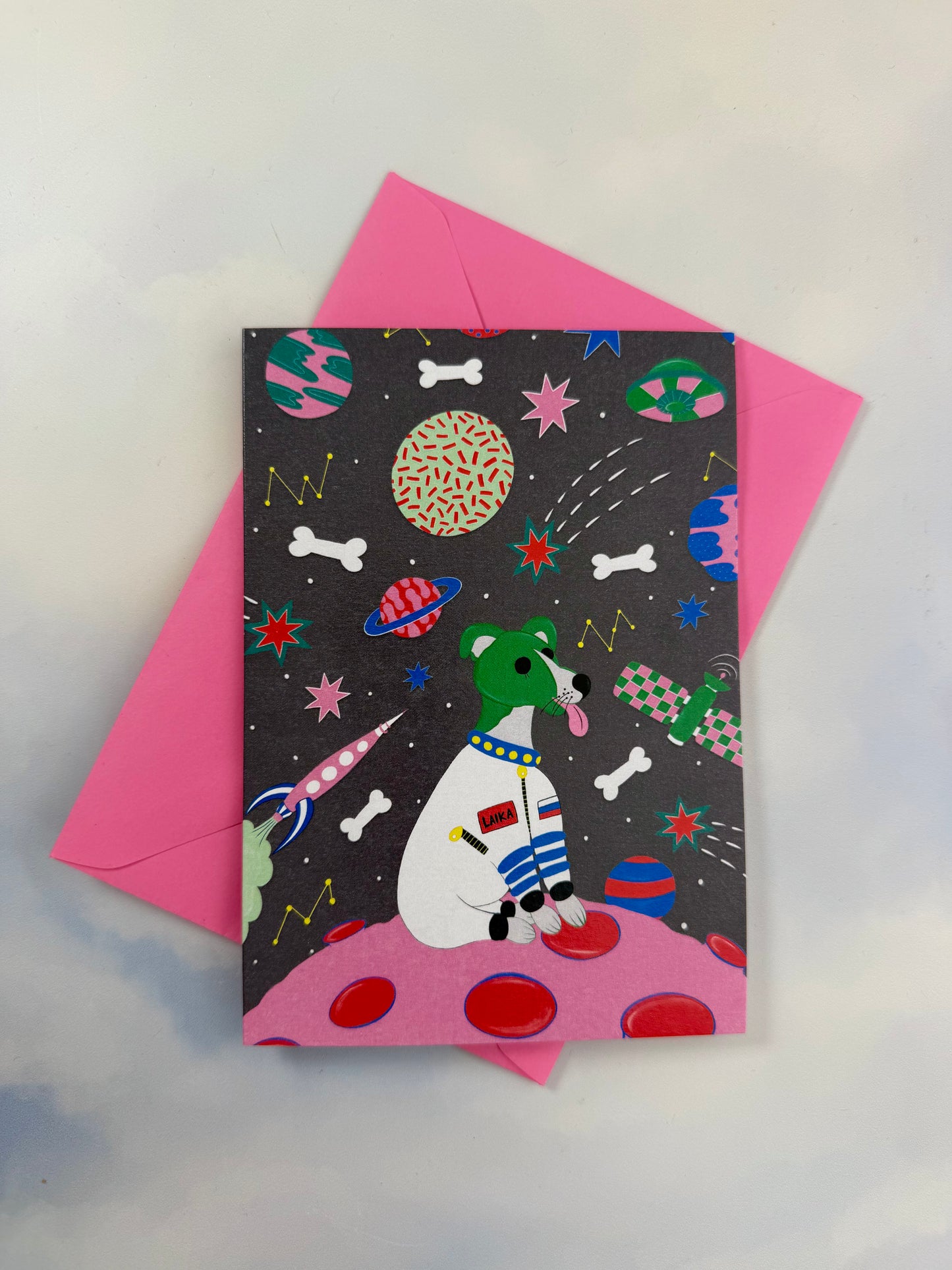 Laika The Space Dog Card