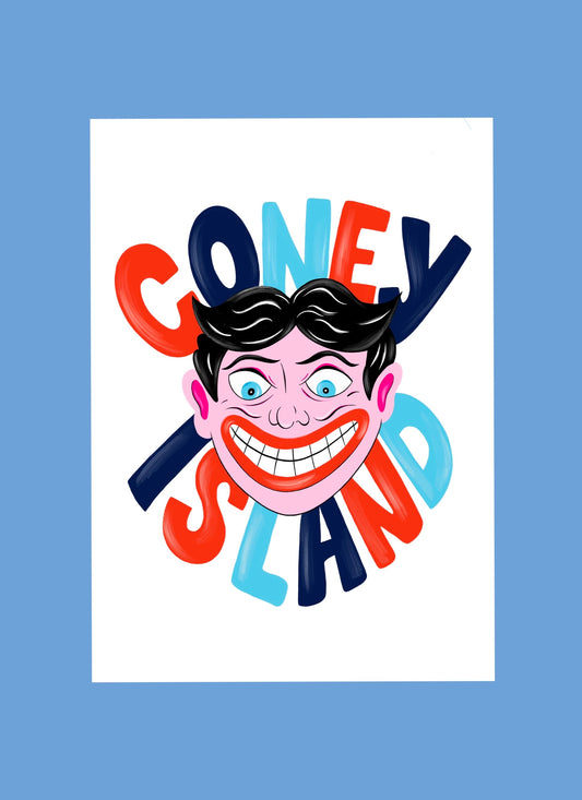 Coney Island Clown Print (Discounted misprint)