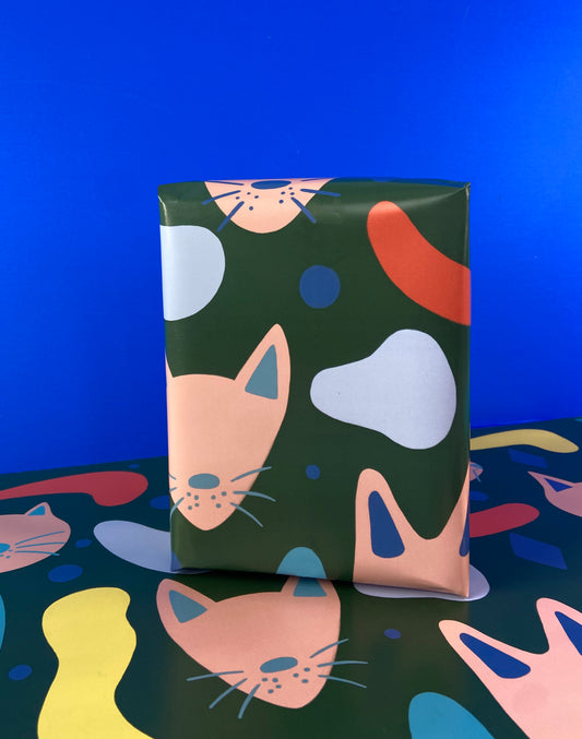 Cats and Shapes Wrapping Paper