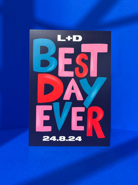 Best Day Ever, Save The Date Wedding Invitation