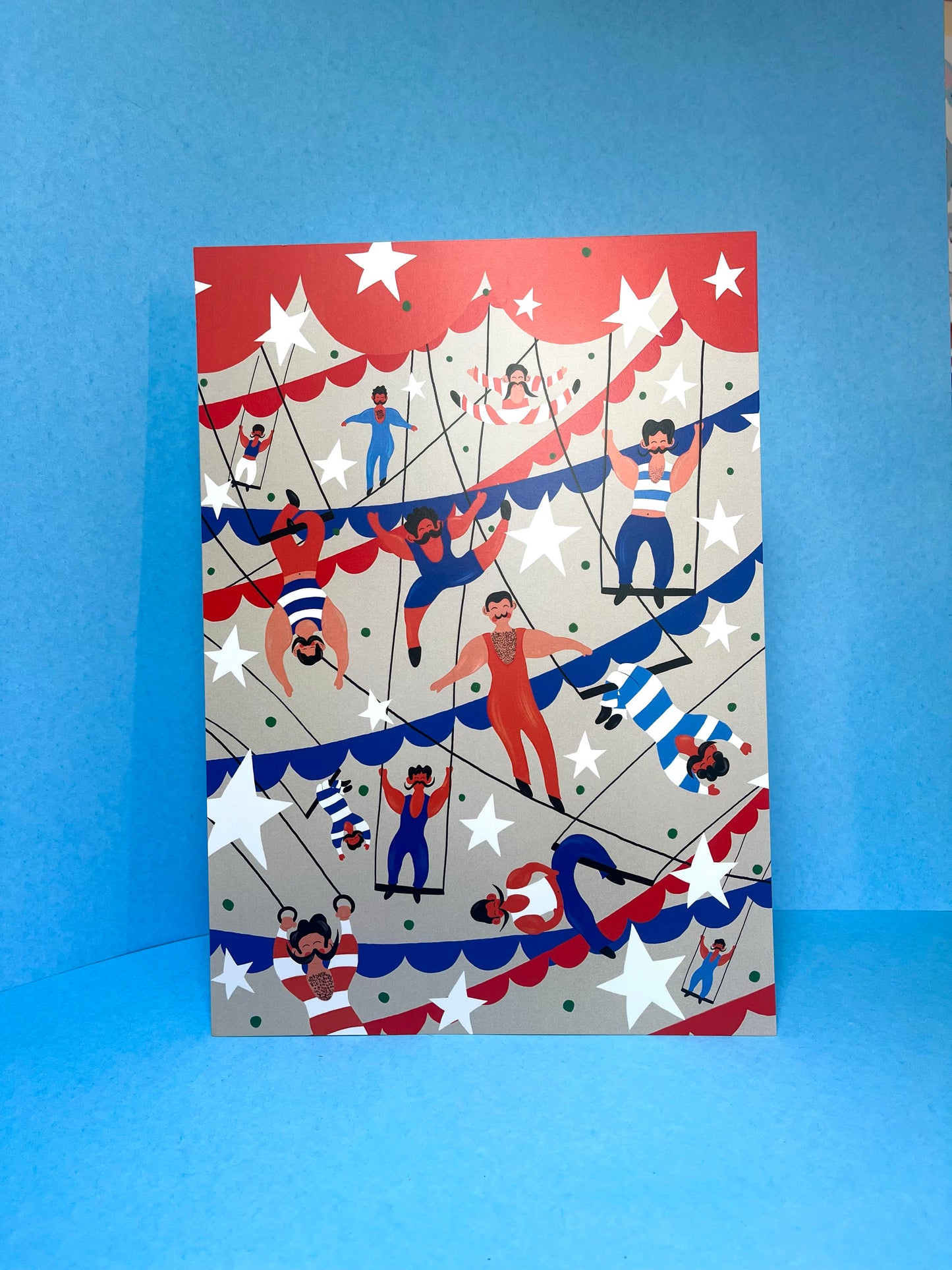 A4 & A3 Trapeze Circus Men, Digital Print