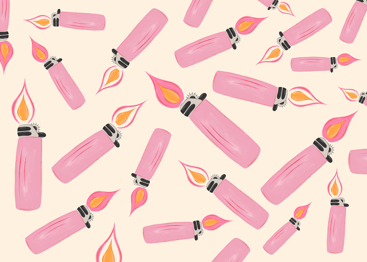 A2 Pink Cigarette Lighter Giclee Print