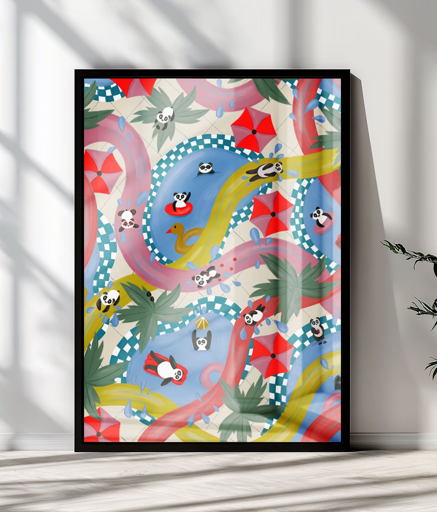 A4 & A3 Panda Waterpark, Digital Print