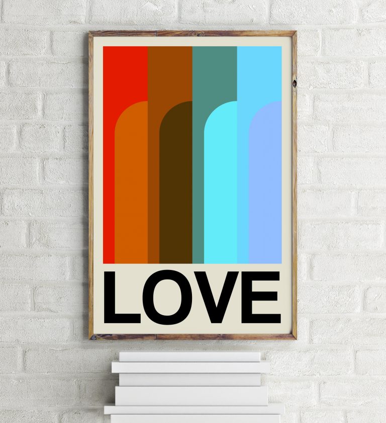 Retro Cove Love Print