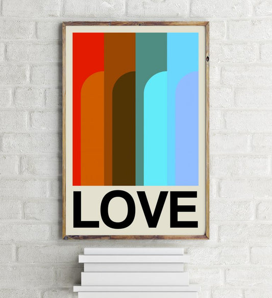 Retro Cove Love Print