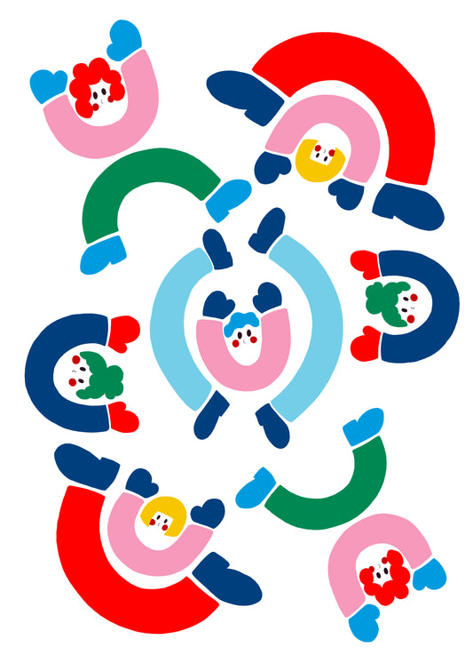 A5 Bendy People, Digital Print