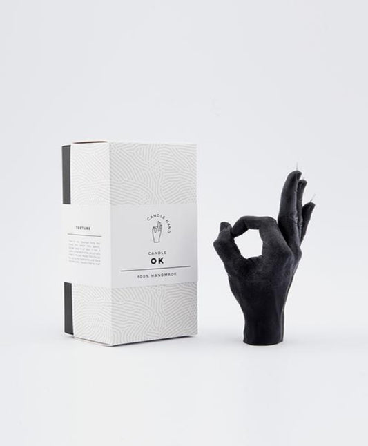 OK Black Hand Gesture Candle