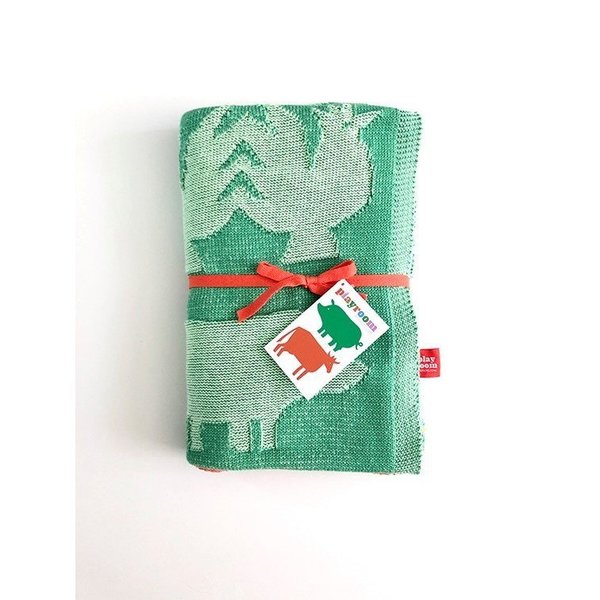 Green Cotton Baby and Toddler Blanket