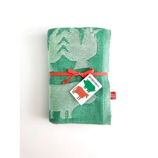 Green Cotton Baby and Toddler Blanket